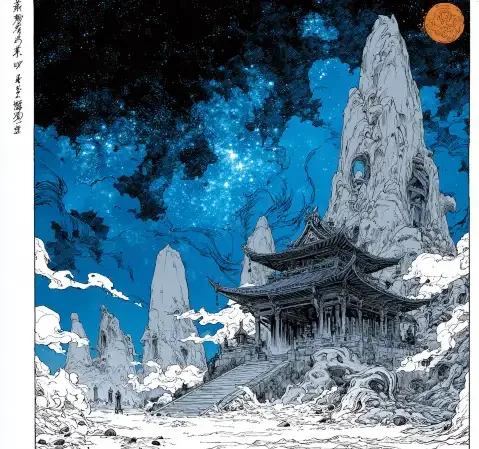 悬疑题材漫画封面示例：雨夜中的街角